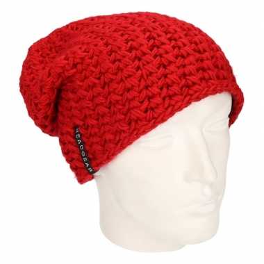 Basis wintermuts beanie rood kopen