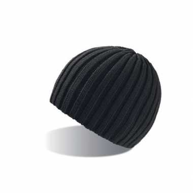 Beanie winter muts zwart volwassenen kopen