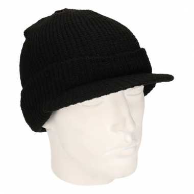 Herenmutsen klep zwart kopen