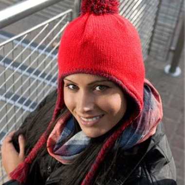 Rode wollen winter mutsen kopen