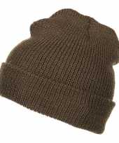 Leger commando muts groen wol kopen