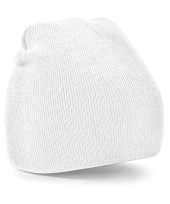 Pull on beanie wintermuts wit kopen