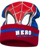 Rood blauwe spiderman skimuts jongens kopen