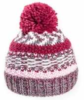 Ski muts kinderen roze kopen