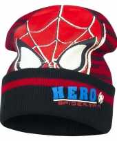 Zwart rode spiderman skimuts jongens kopen